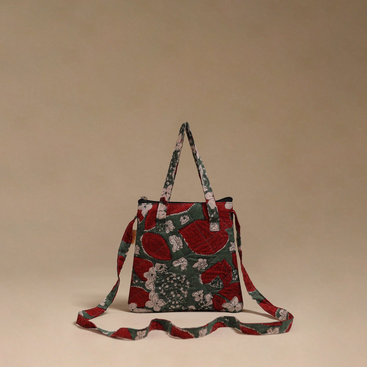 Handcrafted quilted sling bag 08