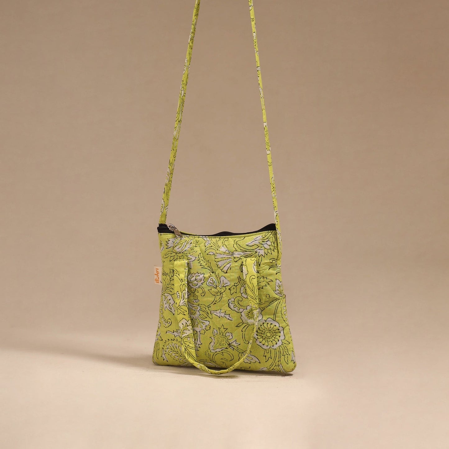 Handcrafted quilted sling bag 09