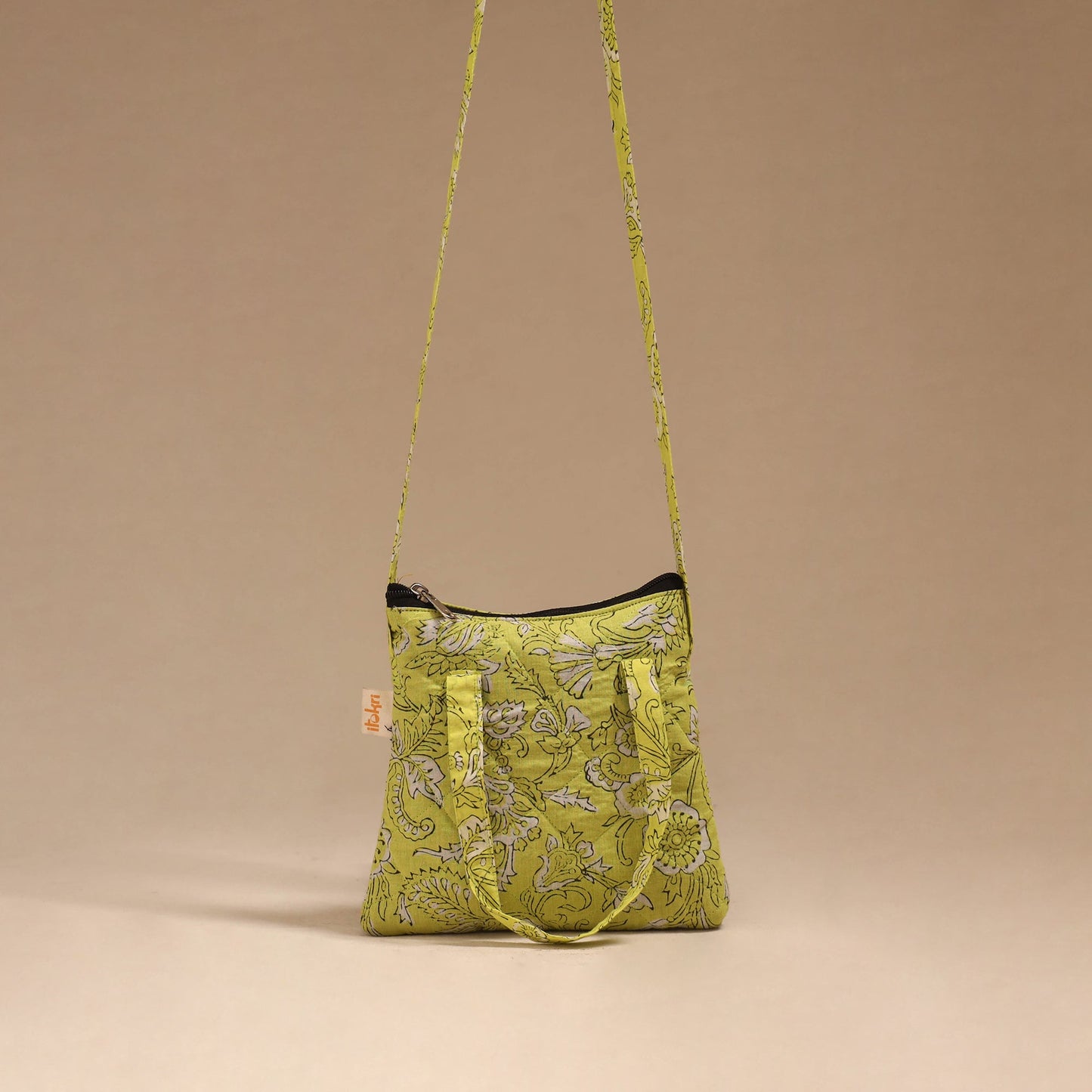 Handcrafted quilted sling bag 09