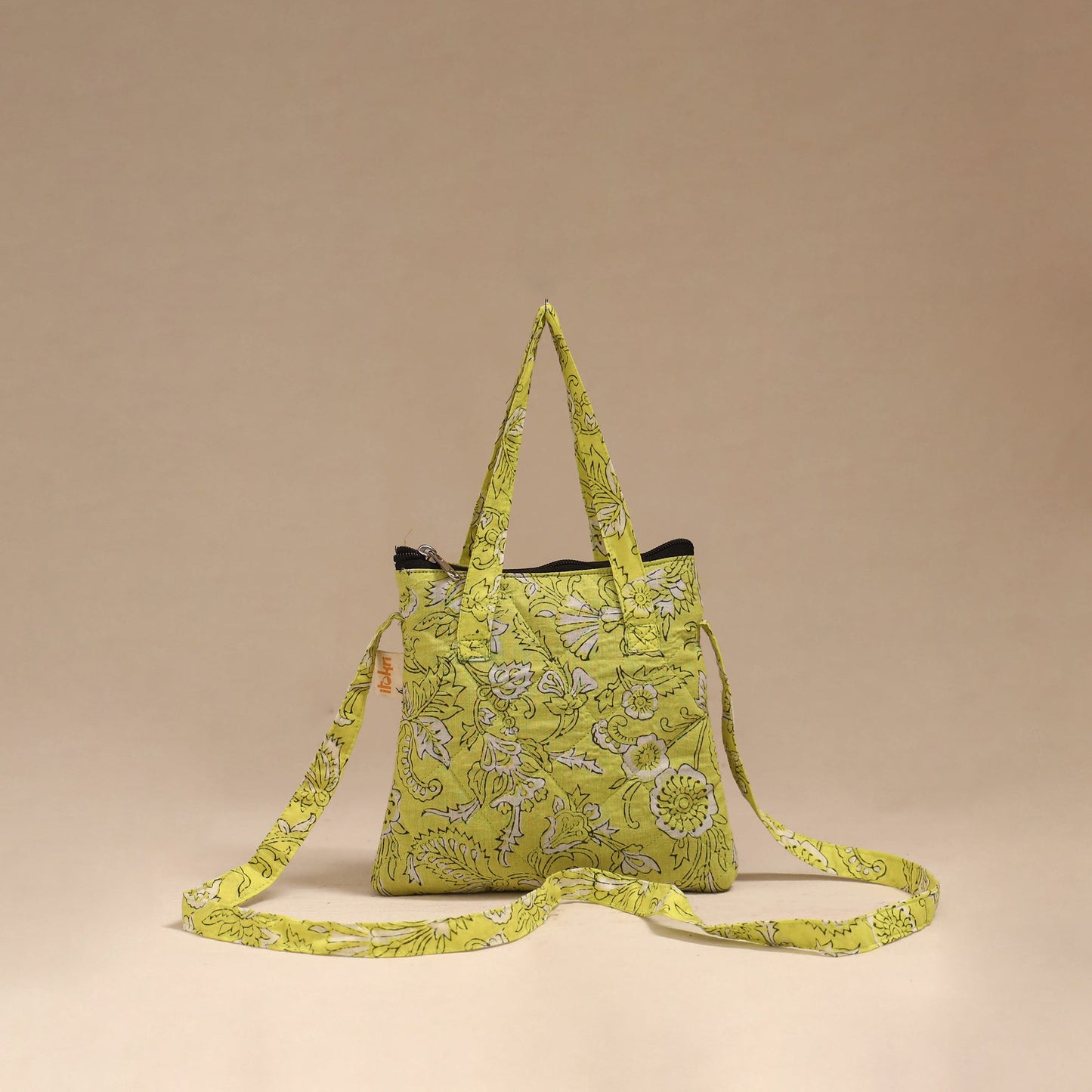 Handcrafted quilted sling bag 09
