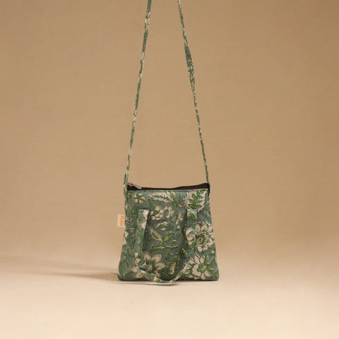 Handcrafted quilted sling bag 13