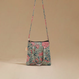 Handcrafted quilted sling bag 13