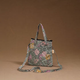 Handcrafted quilted sling bag 14