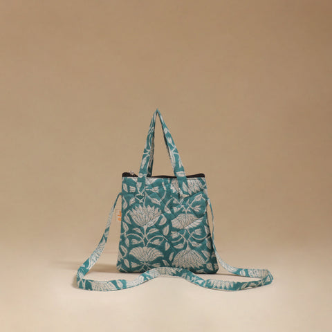 Handcrafted quilted sling bag 15