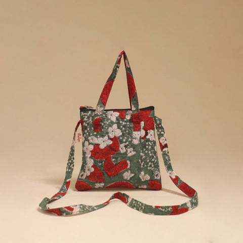 Handcrafted quilted sling bag 16