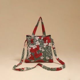 Handcrafted quilted sling bag 16
