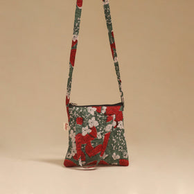 Handcrafted quilted sling bag 16