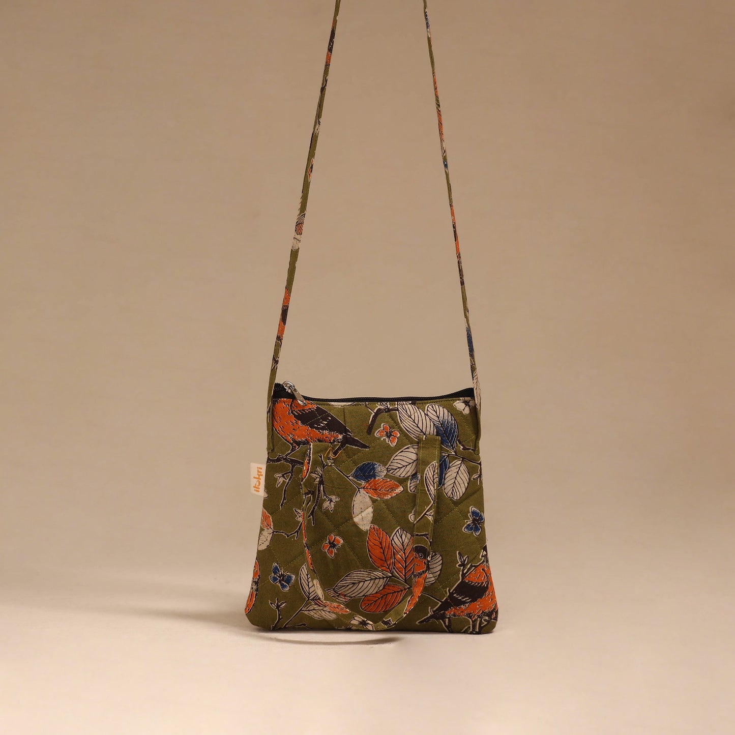Handcrafted quilted sling bag 18