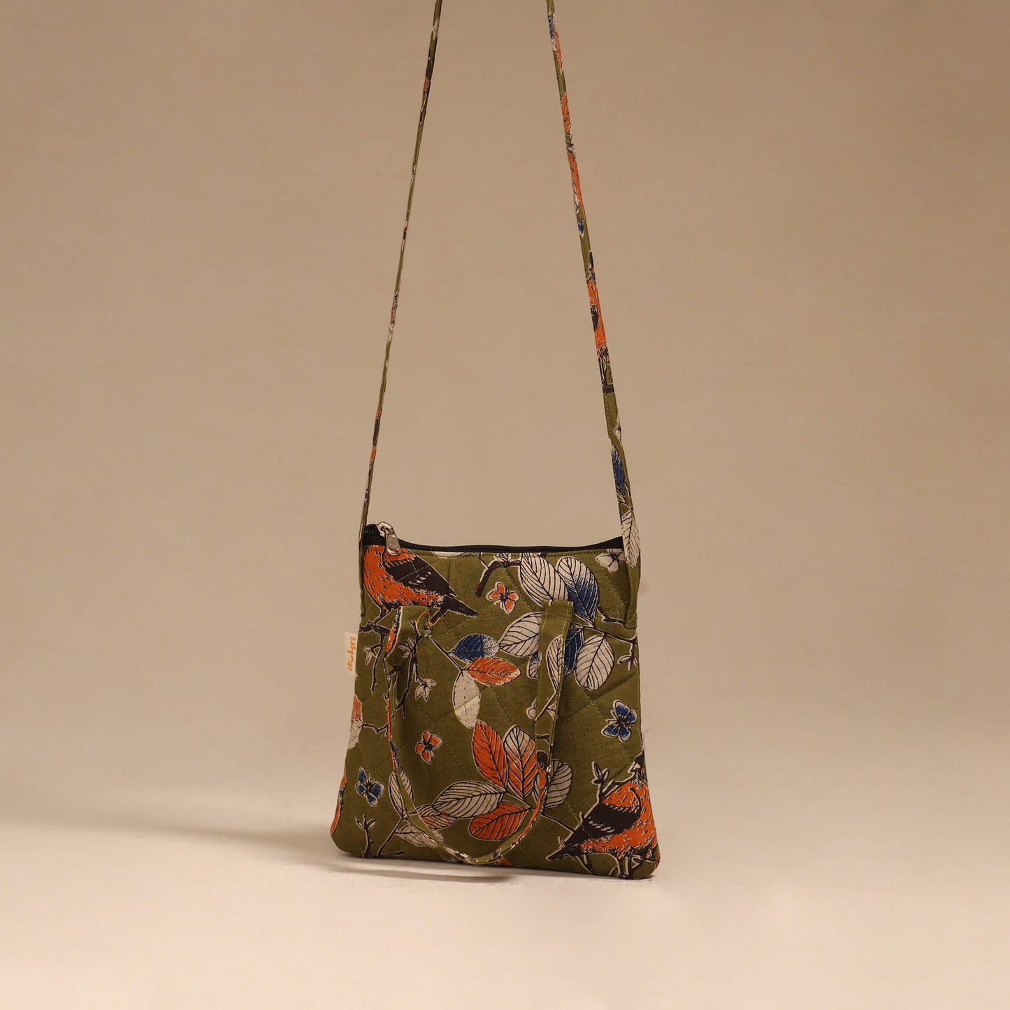 Handcrafted quilted sling bag 18