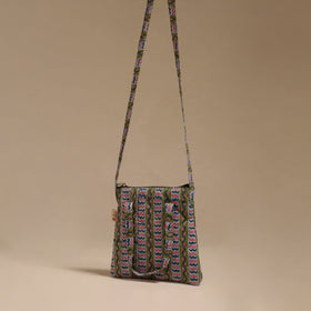 Handcrafted quilted sling bag 18