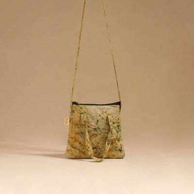 Handcrafted quilted sling bag 38