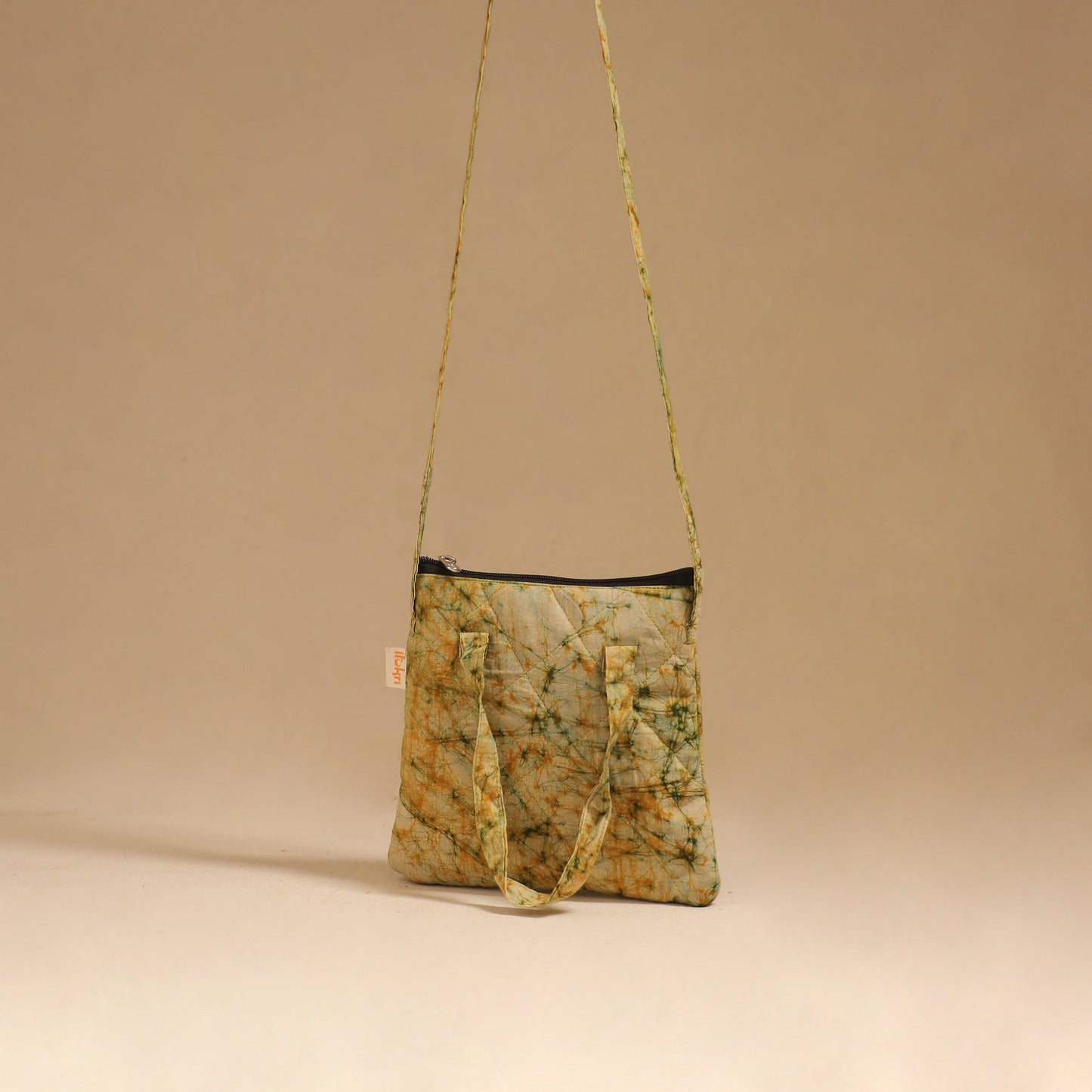 Handcrafted quilted sling bag 38