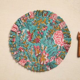  Green  Handcrafted Sanganeri Cotton Pot Holder