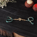 Handcrafted tribal dokra brass thread rakhi 30