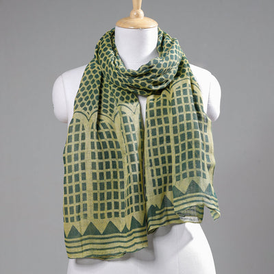 Buy Block Art Print Linen Bindaas Stole