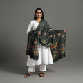  Handloom Chanderi Silk Hand Batik Printed Dupatta