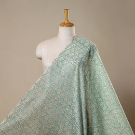 Handloom chanderi silk hand sanganeri fabric 01