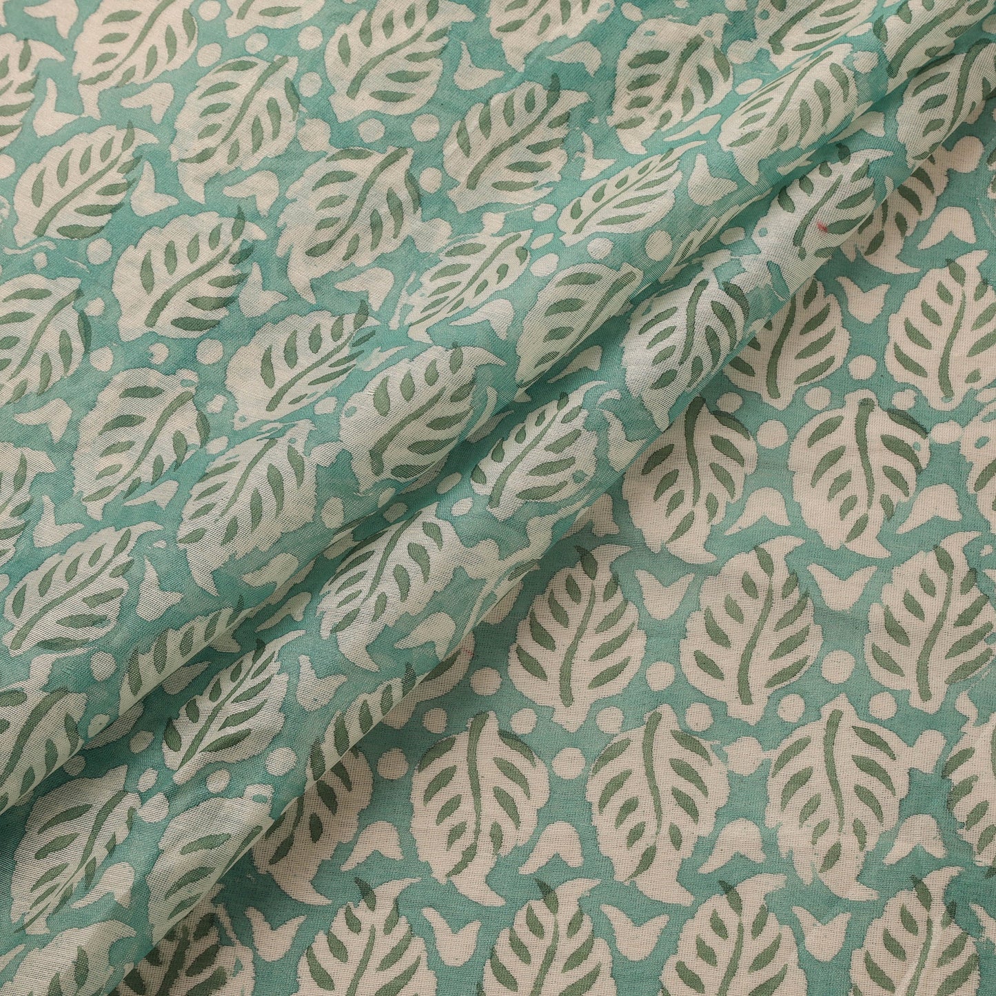 Handloom chanderi silk hand sanganeri fabric 01