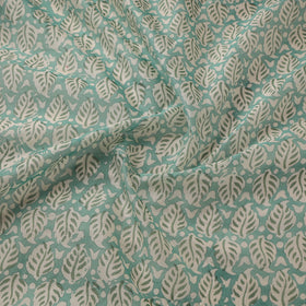 Handloom chanderi silk hand sanganeri fabric 01
