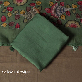 Handloom chanderi silk mukaish work 3pc unstitched dress