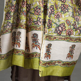 Buy Handloom Chanderi Silk Sanganeri Print Dupatta