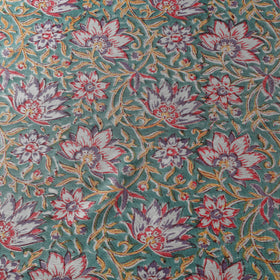 Green - handloom chanderi silk sanganeri fabric 04