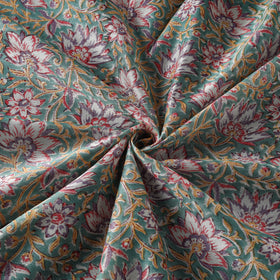 Green - handloom chanderi silk sanganeri fabric 04