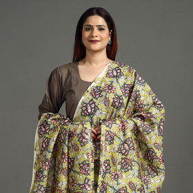 Buy Handloom Chanderi Silk Sanganeri Print Dupatta