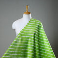 Green Handloom Chanderi Silk Tie-Dye Leheriya Fabric