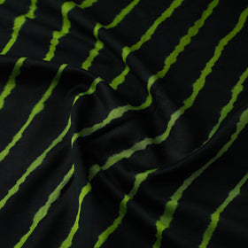 Green Handloom Chanderi Silk Tie-Dye Leheriya Fabric