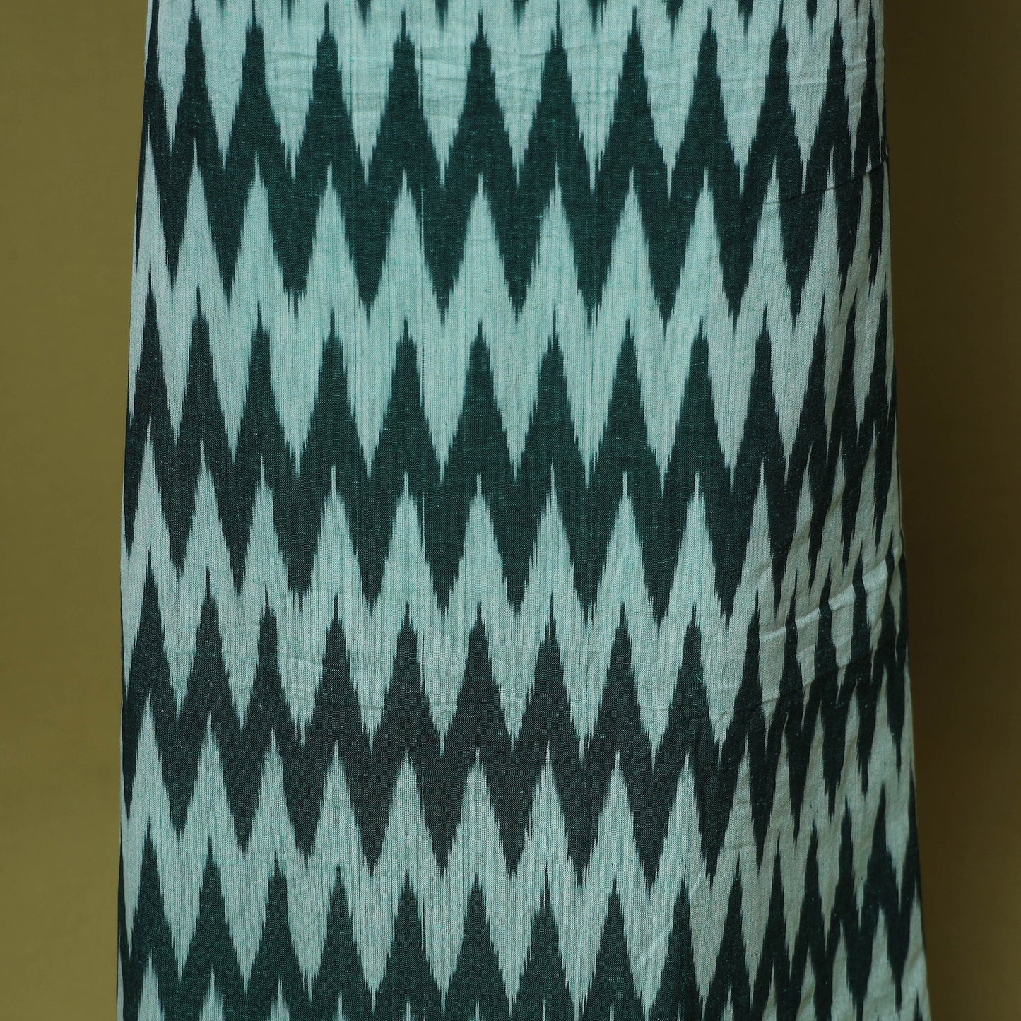 Green - handloom cotton 3pc pochampally ikat dress material