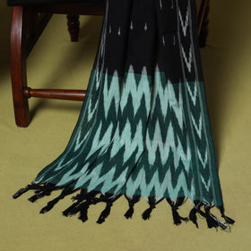 Green - handloom cotton 3pc pochampally ikat dress material