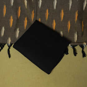 Green - handloom cotton 3pc pochampally ikat dress material