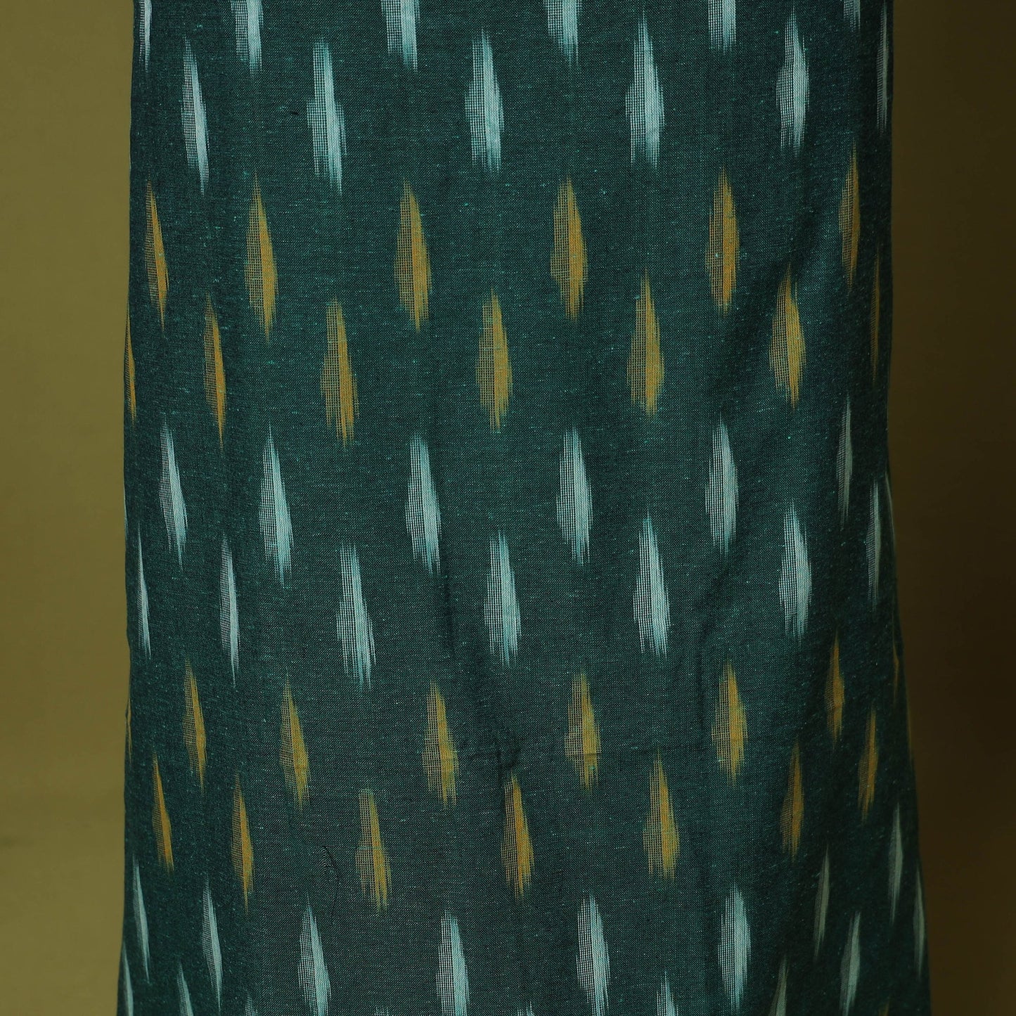 Green - handloom cotton 3pc pochampally ikat dress material