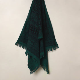  Green Handloom Cotton Bagh Print Towel