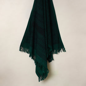 Buy Green Handloom Cotton Bagh Print Towel