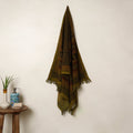 Buy Green Handloom Cotton Bagh Print Towel