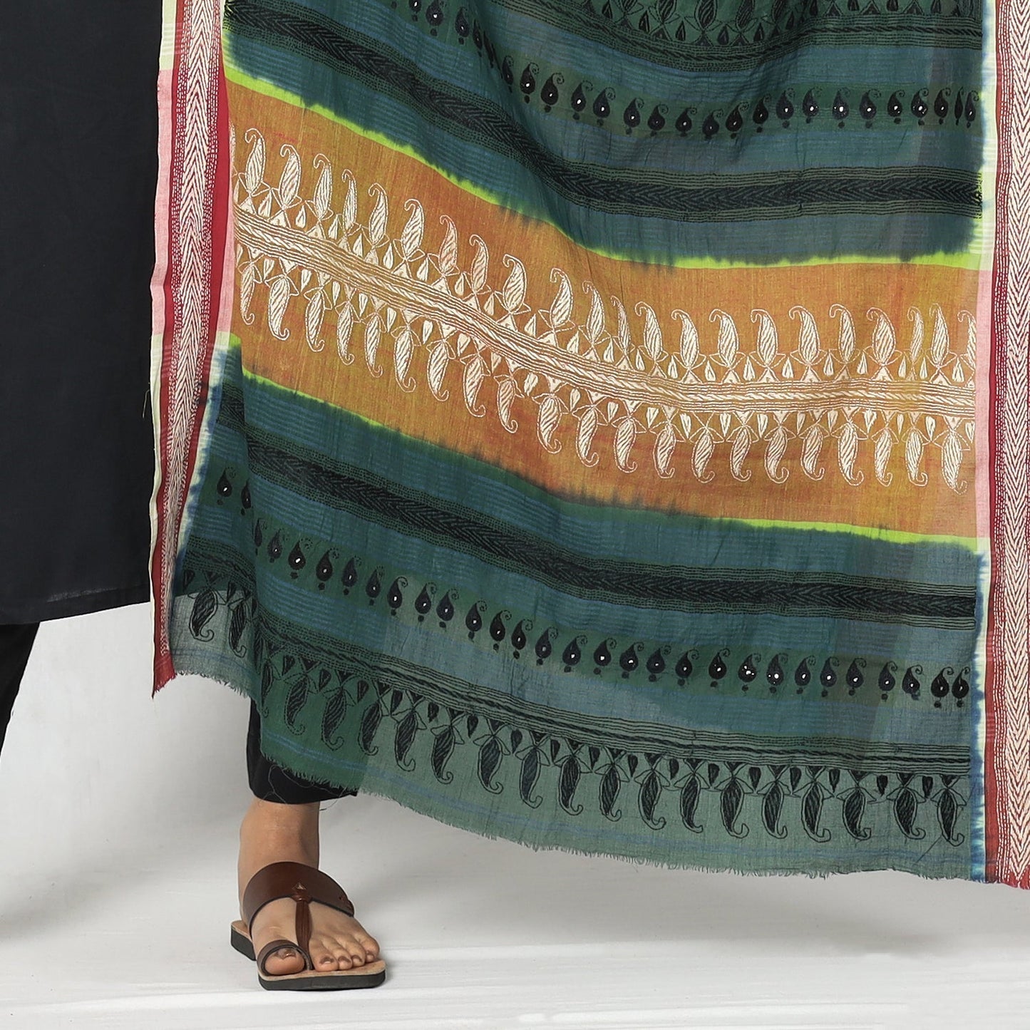 Kantha Embroidery Dupatta 
