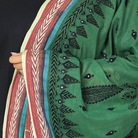  Bengal Kantha Embroidery Cotton Handloom Dupatta Online 