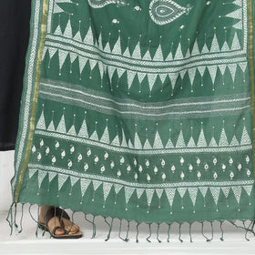  Bengal Kantha Embroidery Cotton Handloom Dupatta Online 