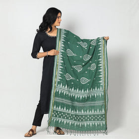  Bengal Kantha Embroidery Cotton Handloom Dupatta Online 