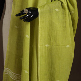 Green - handloom cotton burdwan jamdani dupatta 04