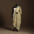 Green Handloom Cotton Burdwan Jamdani Dupatta
