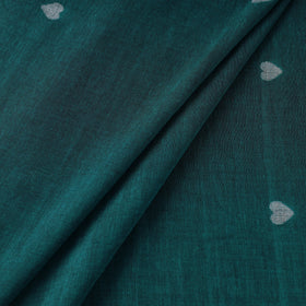 Green Handloom Cotton Burdwan Jamdani Fabric 