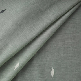 Green Handloom Cotton Burdwan Jamdani Fabric 