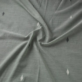 Green Handloom Cotton Burdwan Jamdani Fabric 