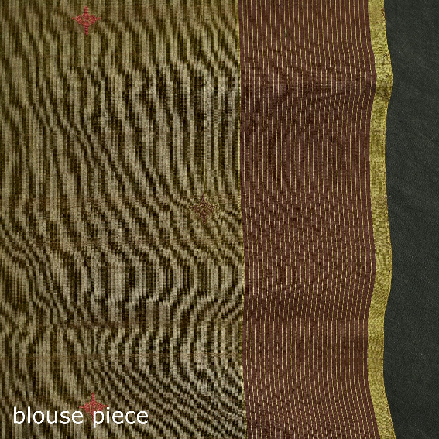 Green - handloom cotton buti srikakulam jamdani saree 04