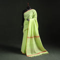 Green - handloom cotton buti srikakulam jamdani saree 14
