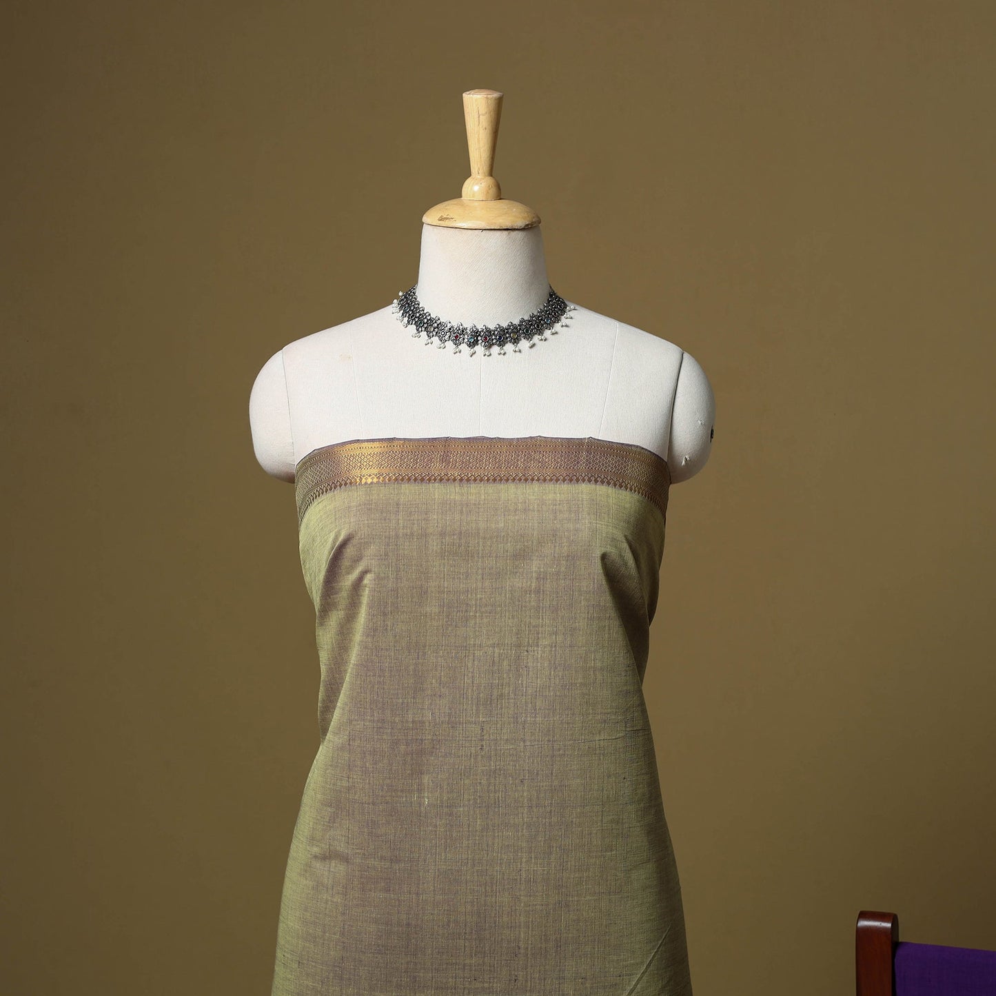 Handloom cotton mangalagiri 3pc unstitched dress material