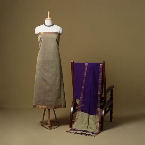 Handloom cotton mangalagiri 3pc unstitched dress material